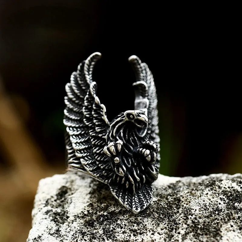 Punk-Adler-Ring für Herren