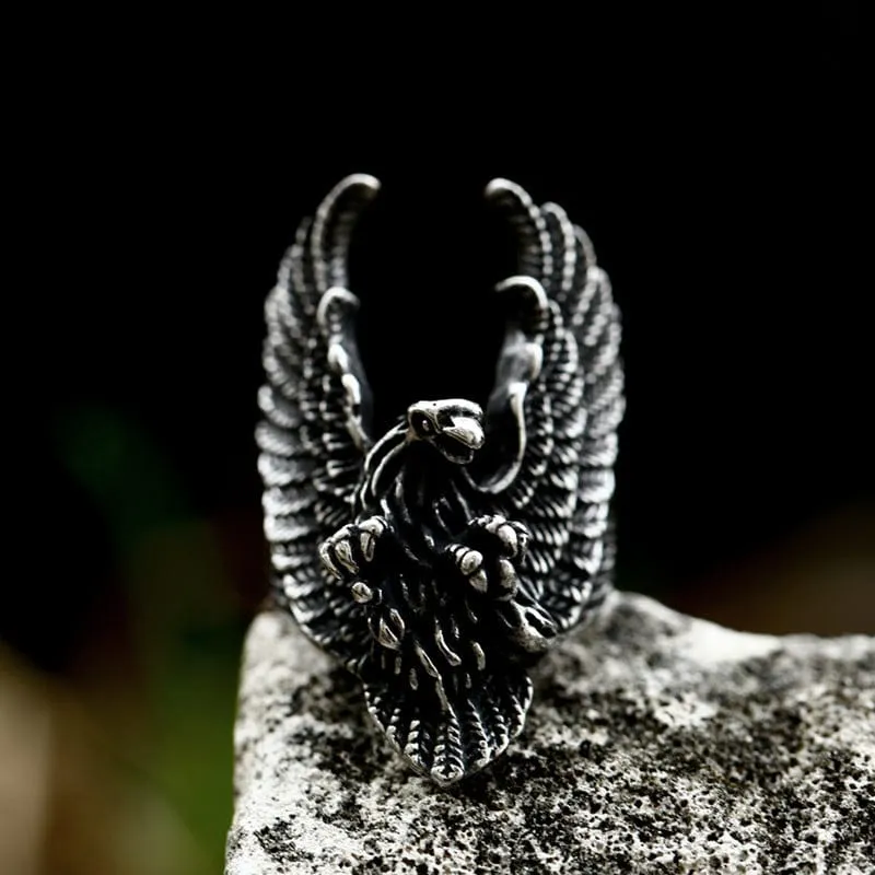 Punk-Adler-Ring für Herren
