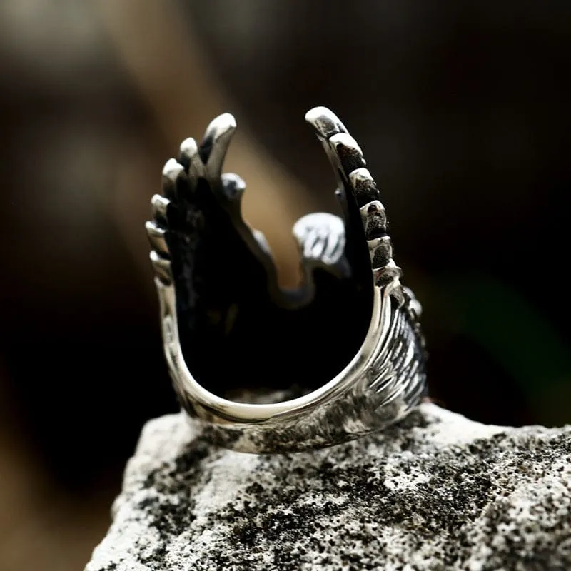 Punk-Adler-Ring für Herren