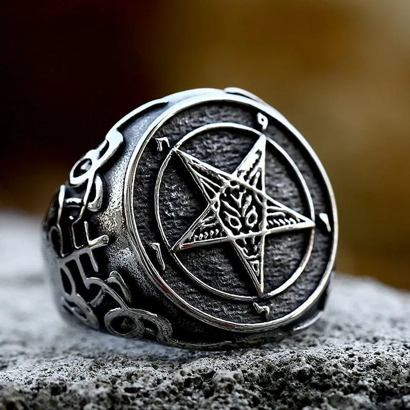 Punk-Star-Ring für Herren