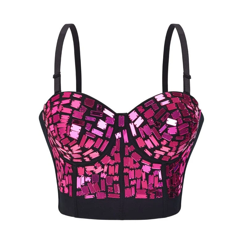 Gothic Square Perlen Bustier für Damen
