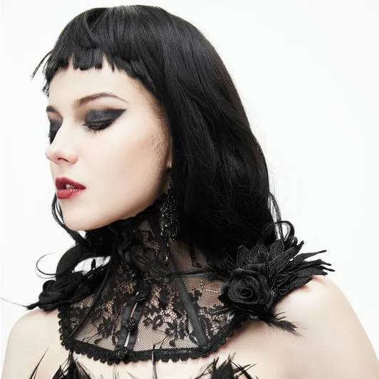 Damen Gothic Spitzenkragen