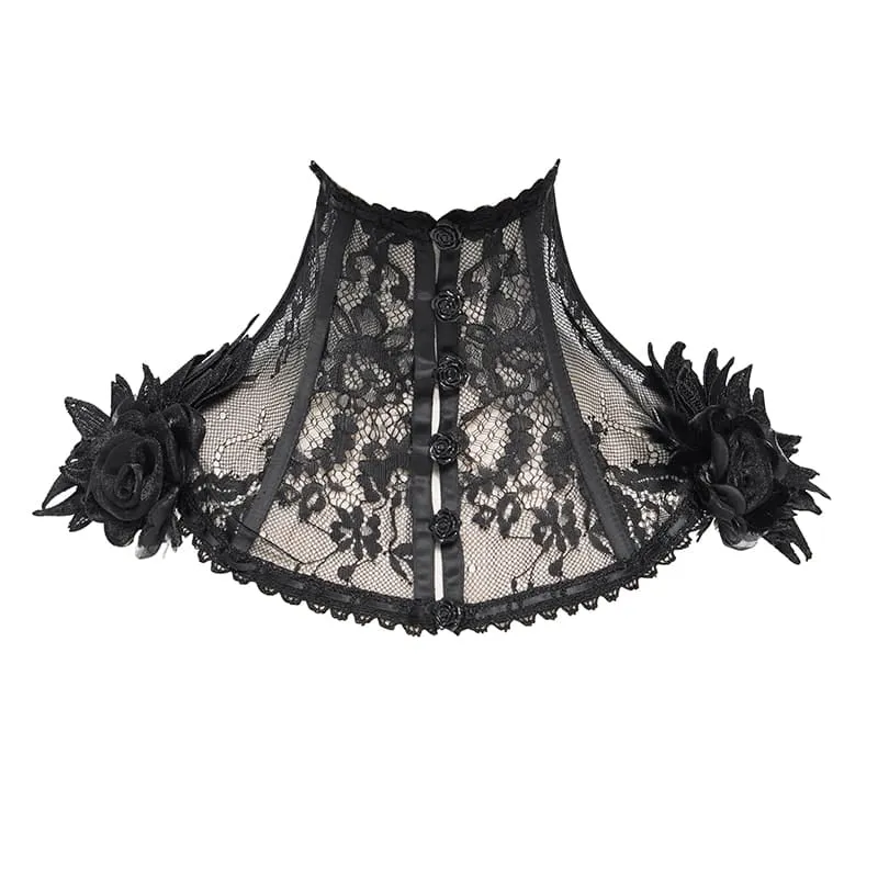 Damen Gothic Spitzenkragen