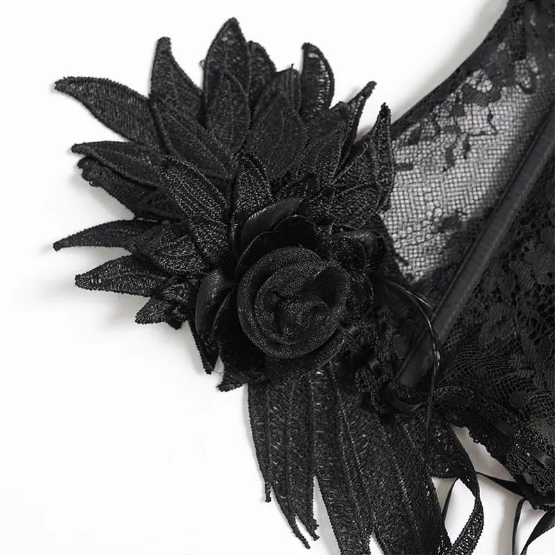 Damen Gothic Spitzenkragen