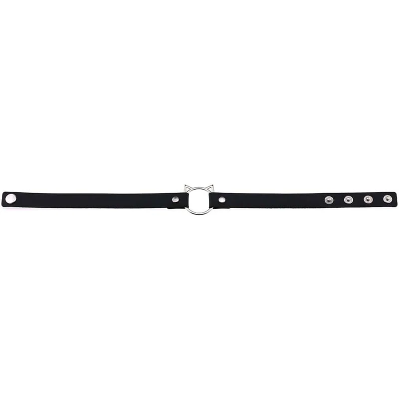 Damen-Punk-Katzen-Knopf-Halsband