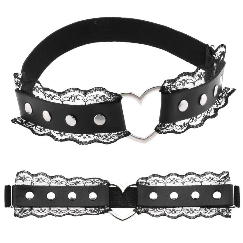 Strumpfband mit Punk-Spitze für Damen
