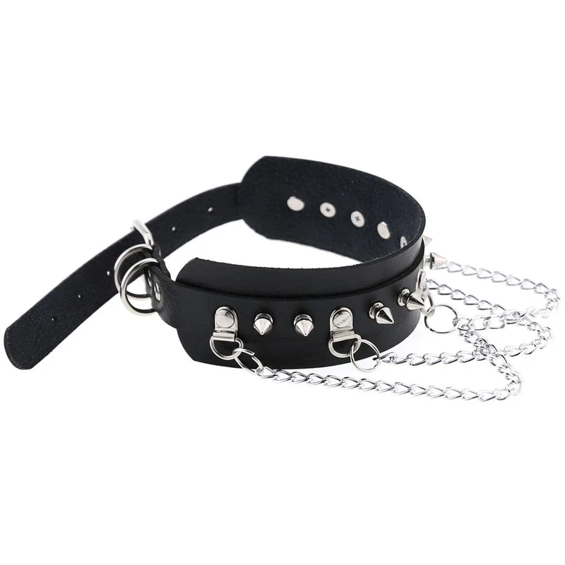 Damen Punk Nieten Kettenhalsband