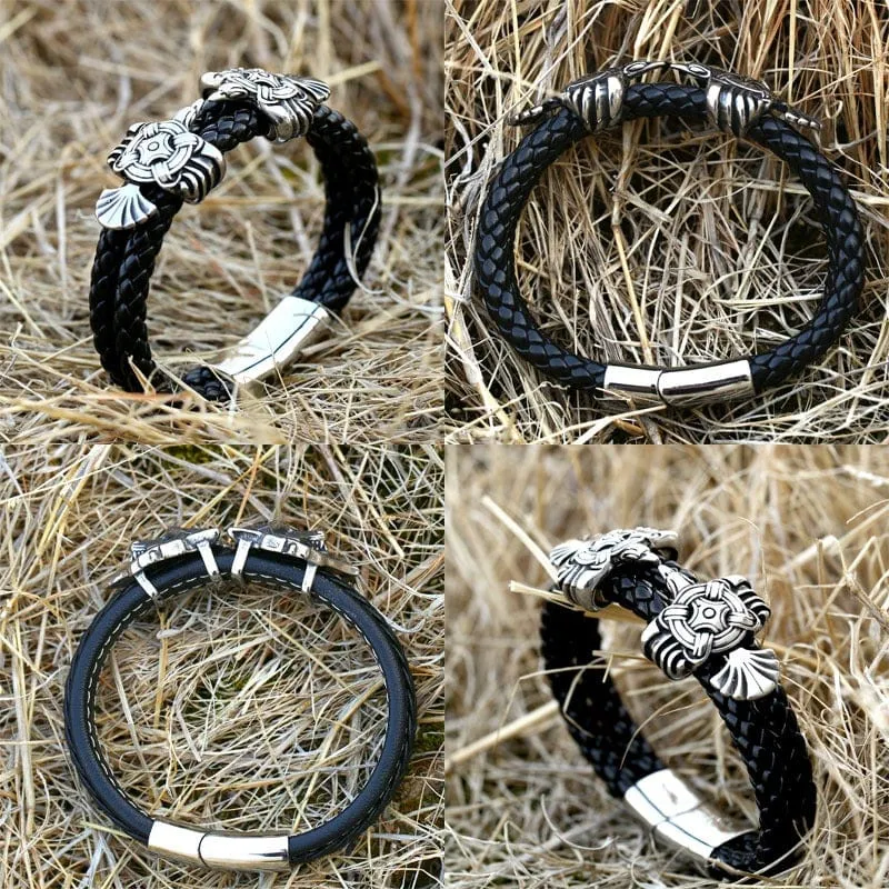 Herren Punk Crow geschnitztes Armband
