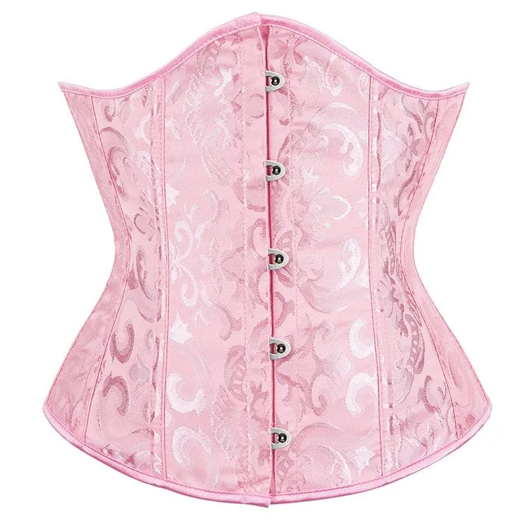 Gothic Unterbrustkorsett mit Blumendruck für Damen