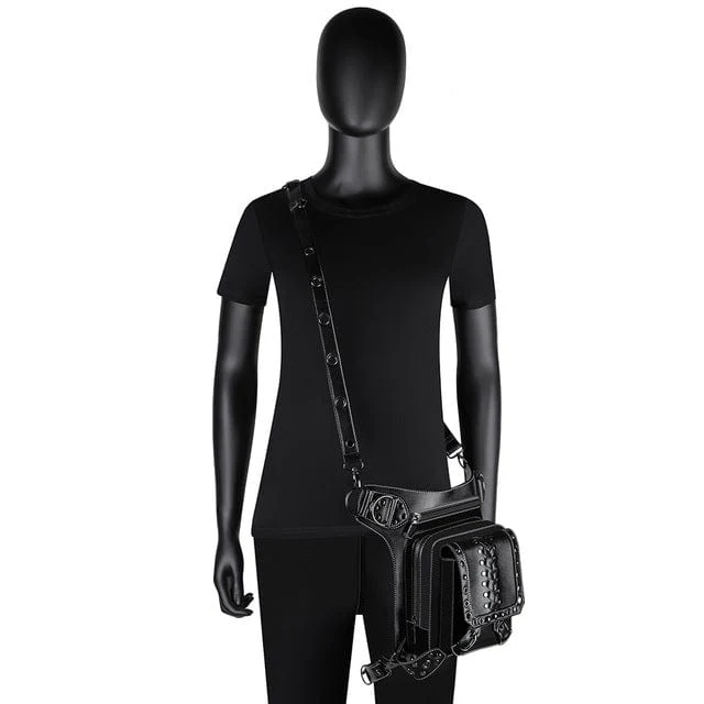 Steampunk Nahtschnallen Motorradtasche
