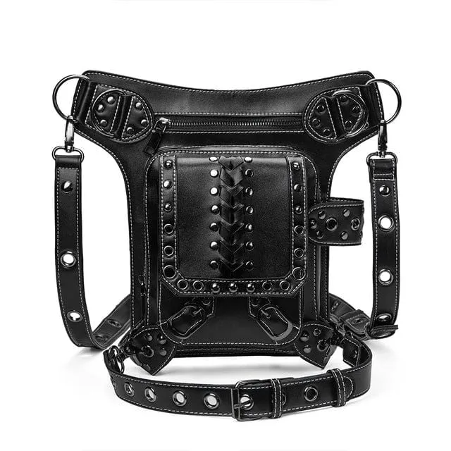 Steampunk Nahtschnallen Motorradtasche