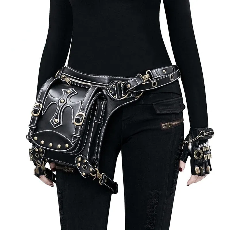 Steampunk Cross Buckles Mehrzwecktasche