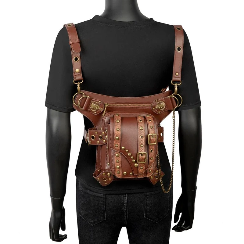 Steampunk-Schnallen-Splice-Mehrzwecktasche