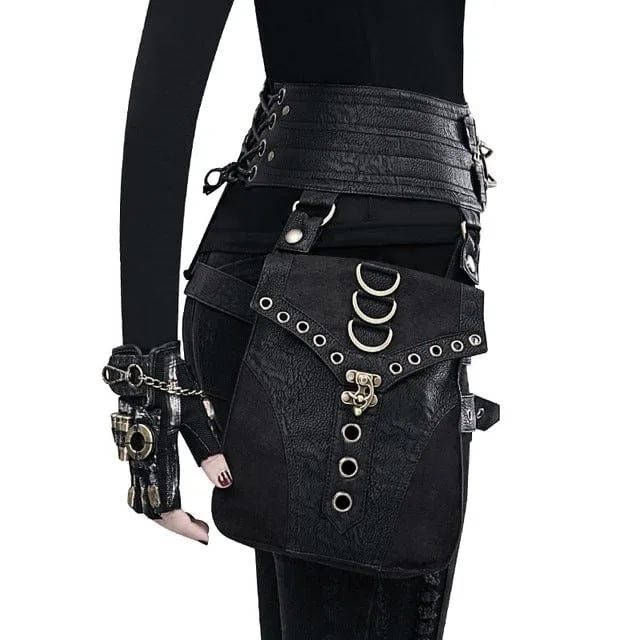 Steampunk abnehmbare Riemchen-Wasit-Tasche