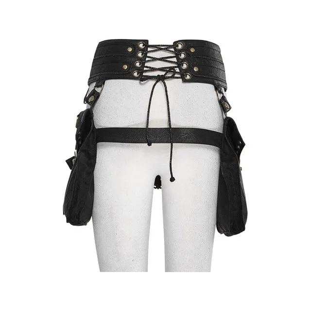 Steampunk abnehmbare Riemchen-Wasit-Tasche