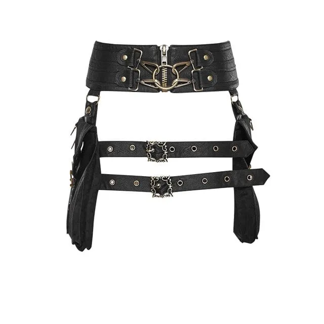 Steampunk abnehmbare Riemchen-Wasit-Tasche