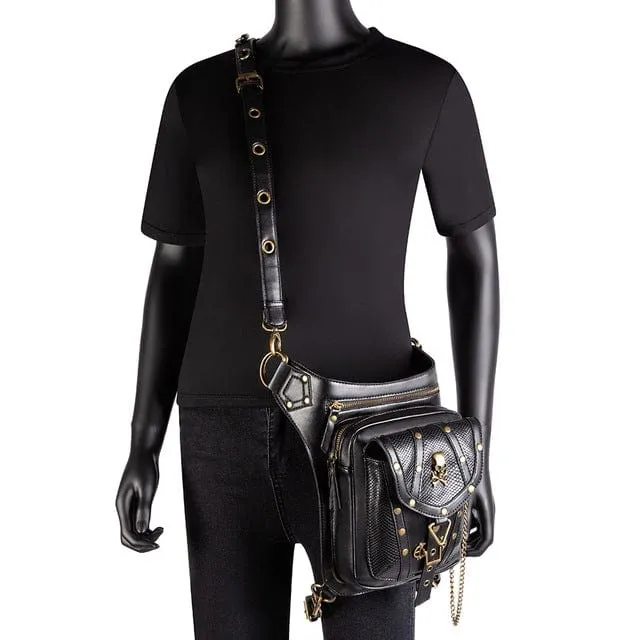 Steampunk-Schädel-Netztasche