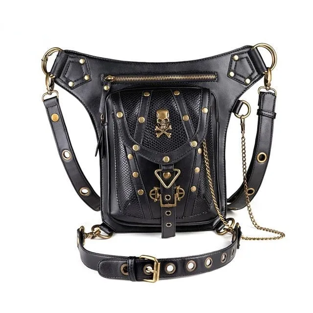 Steampunk-Schädel-Netztasche