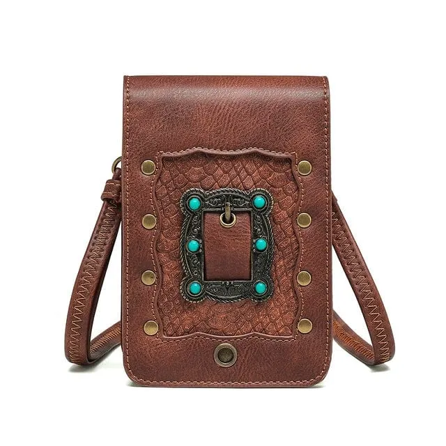 Steampunk abnehmbare quadratische Mini-Tasche