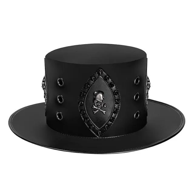 Steampunk-Nietenschädel-Hut für Herren