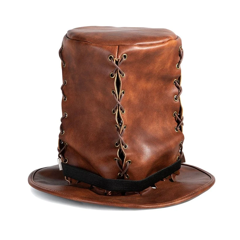 Steampunk Sutural High Hat für Herren mit Brille