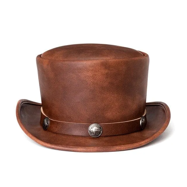 Steampunk-Abzeichen-Spleiß-Hut für Herren