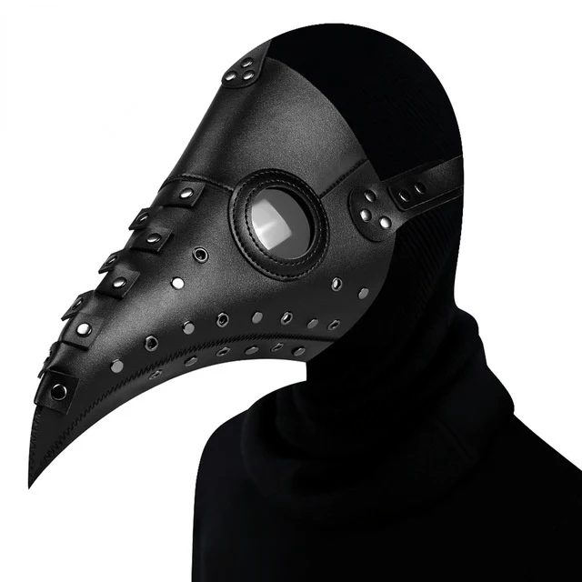 Steampunk genagelt langer Schnabel Cosplay Maske