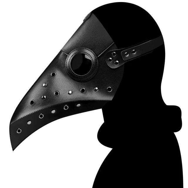 Steampunk Pestarzt Schnabelmaske mit Ausschnitt