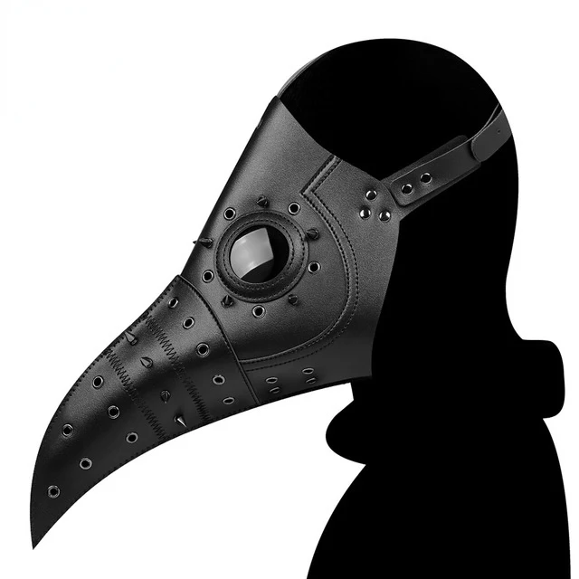 Steampunk Cutout Rivets Lange Schnabelmaske