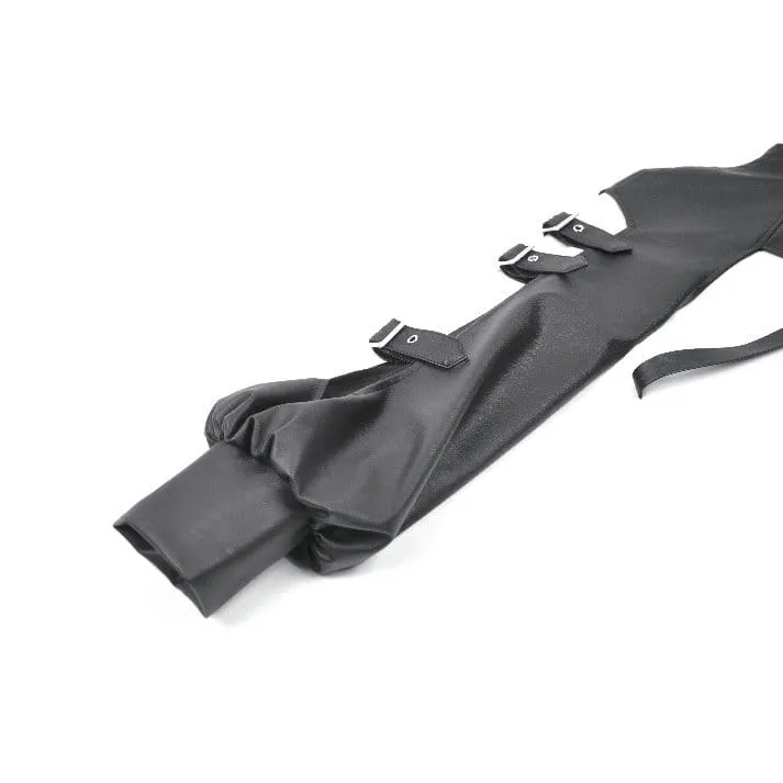 Punk-Cape für Damen mit asymmetrischem Ösenverschluss, Schnallenriemen und Cut-out-Details