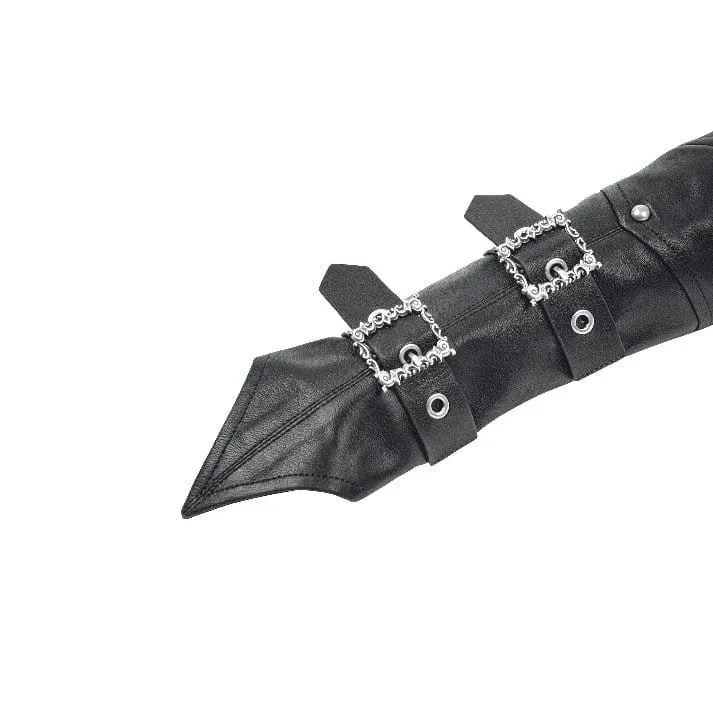 Punk-Armstulpen für Damen mit Nieten und Schnallen
