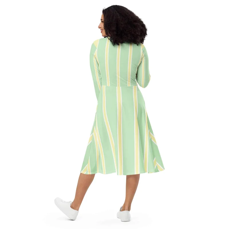Summer Striped Dress with Long Sleeves – Your New Favorite for Sunny Days!