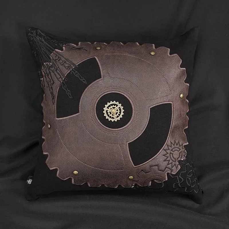 Gothic Gear bestickter Kissenbezug mit Innenkissen