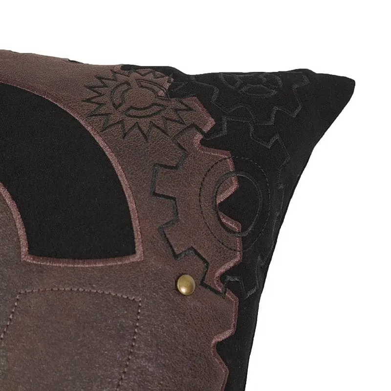 Gothic Gear bestickter Kissenbezug mit Innenkissen