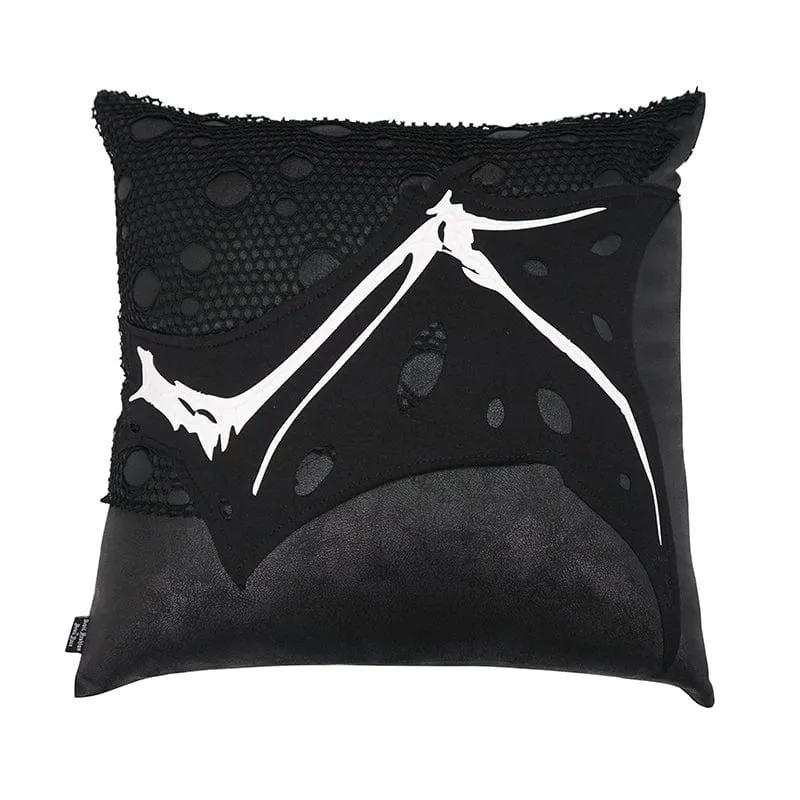 Gothic Ripped Mesh Splice Kissenbezug mit Innenkissen