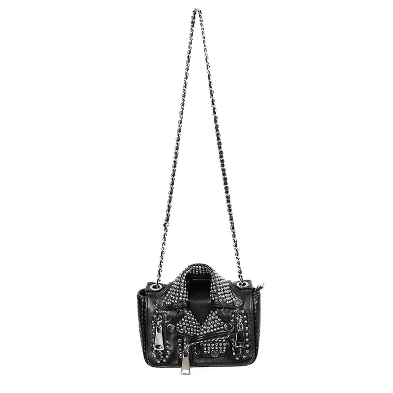 Gothic Umlegekragen genagelte Tasche für Damen