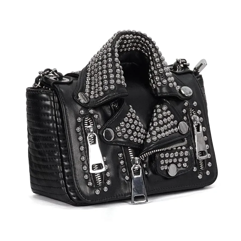 Gothic Umlegekragen genagelte Tasche für Damen