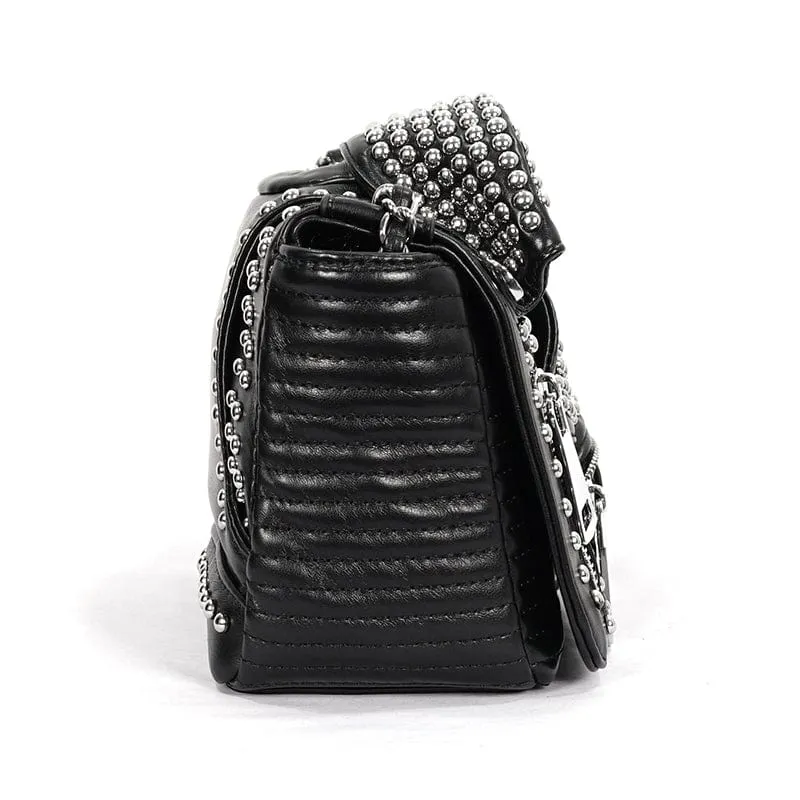 Gothic Umlegekragen genagelte Tasche für Damen