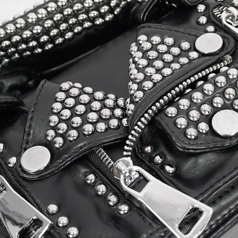 Gothic Umlegekragen genagelte Tasche für Damen