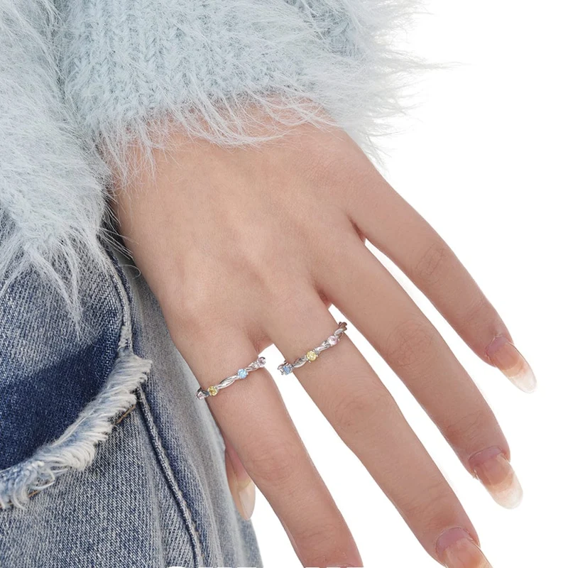 Damen Grunge Twining Perlenring