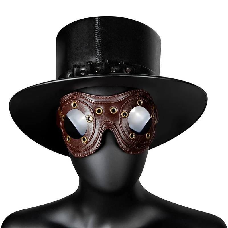 Gothic Eyelets Kunstlederbrille für Herren