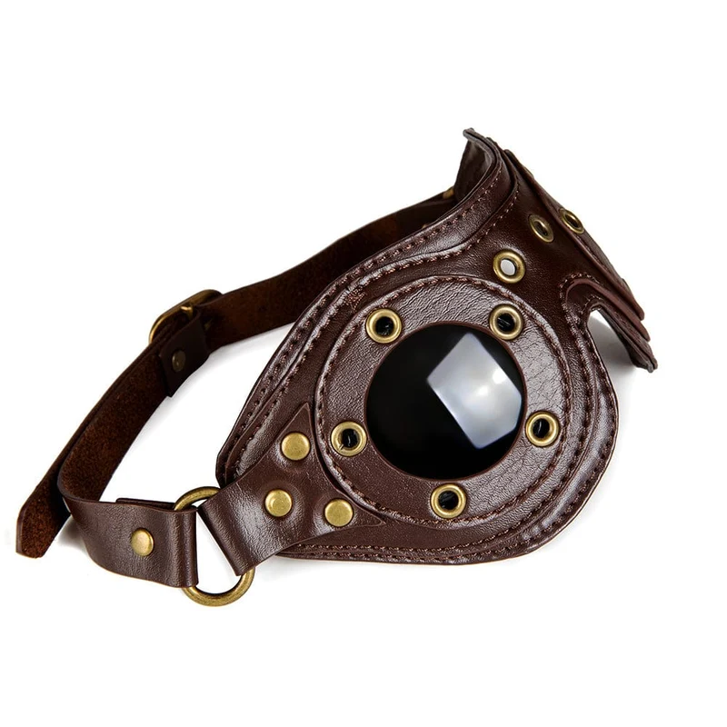 Gothic Eyelets Kunstlederbrille für Herren