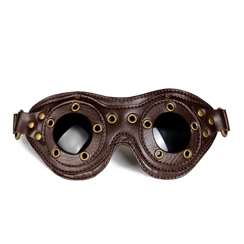 Gothic Eyelets Kunstlederbrille für Herren