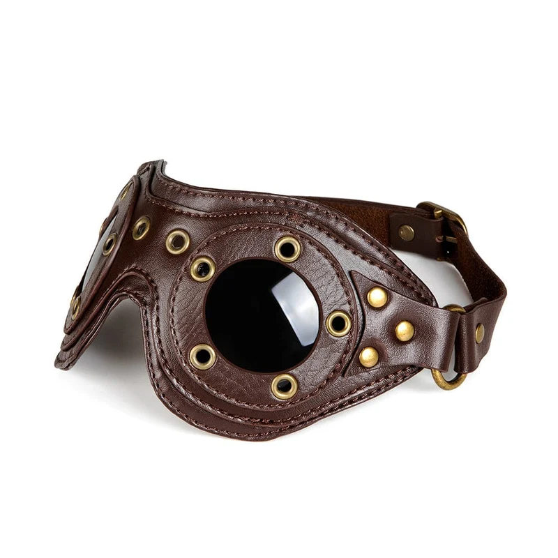 Gothic Eyelets Kunstlederbrille für Herren