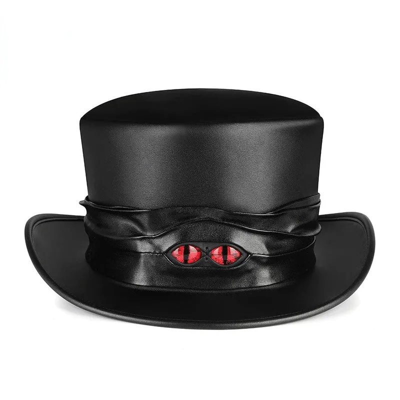 Gotischer Riemchen-Evil-Eyes-Hut für Herren