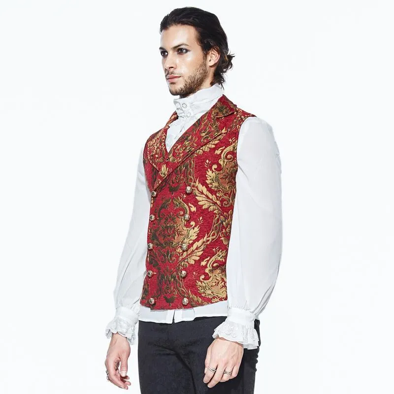 Herren Goth Brocade Weste