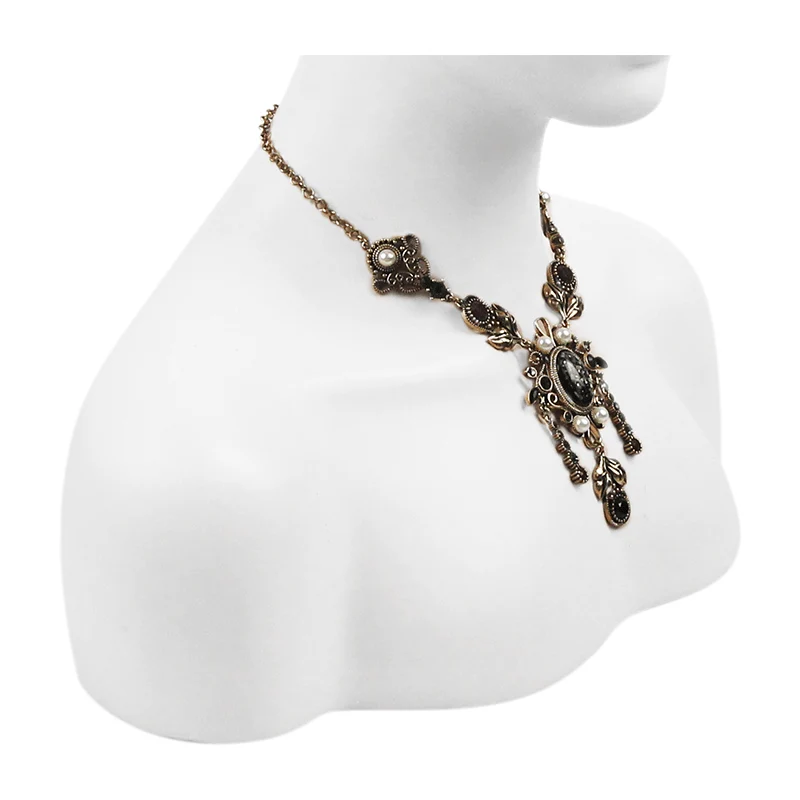 Übertriebene Steampunk-Edelstein-Halsketten für Damen