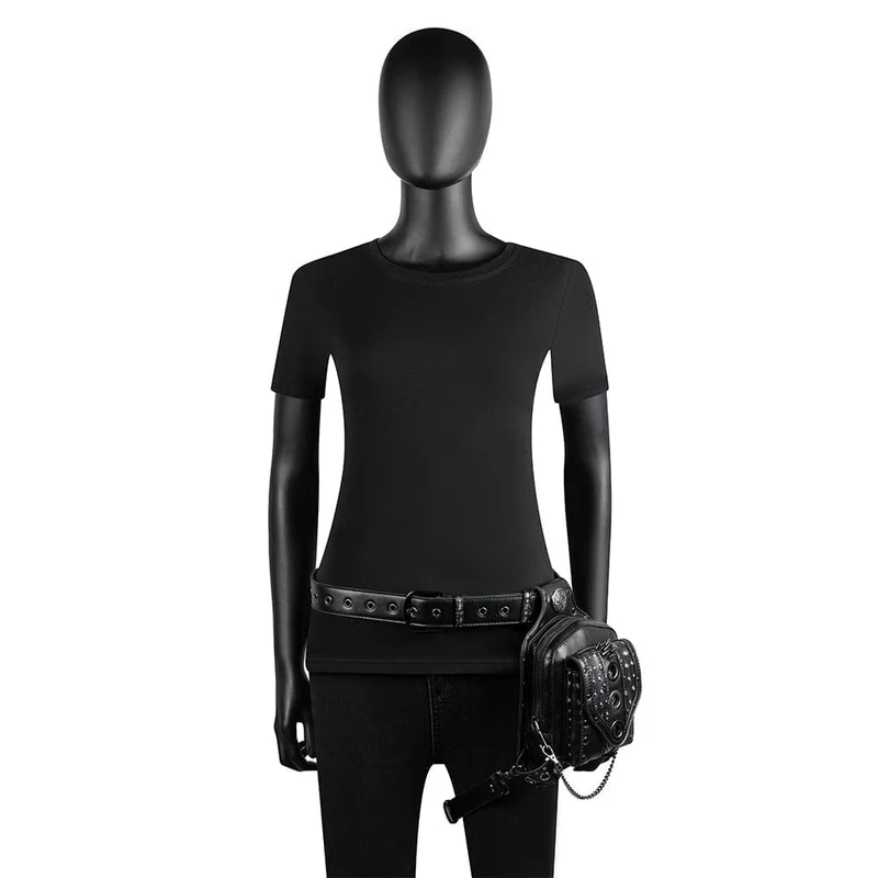 Unisex Punk Niet genagelt Gürteltasche