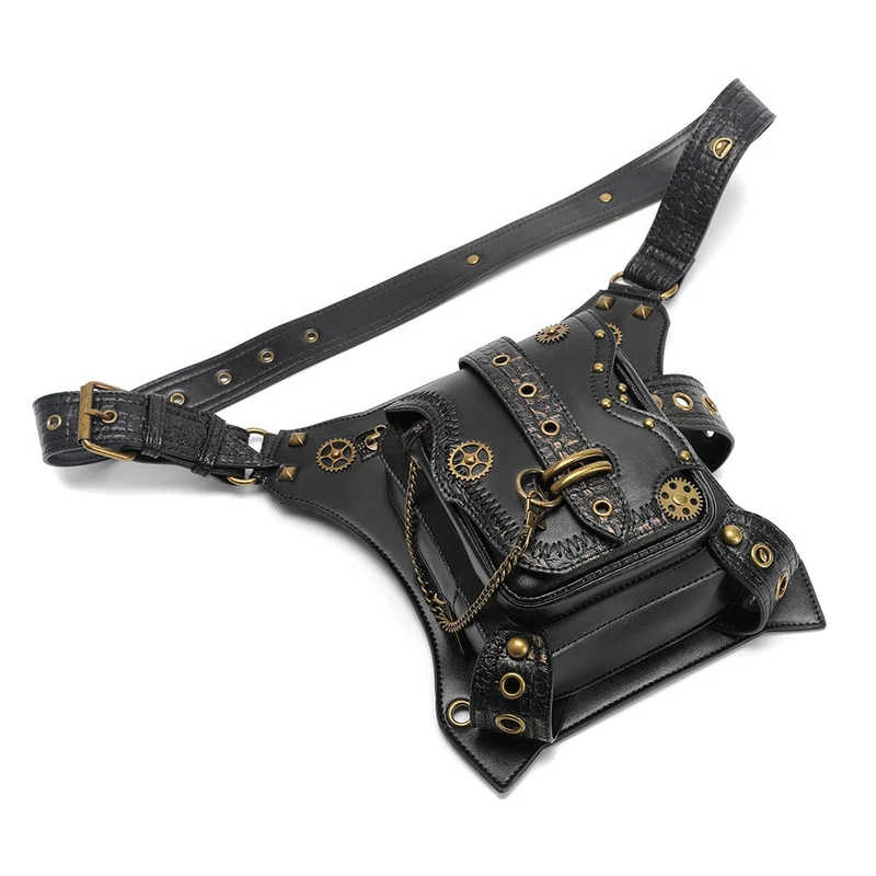 Unisex Steampunk Gears genagelte Gürteltasche