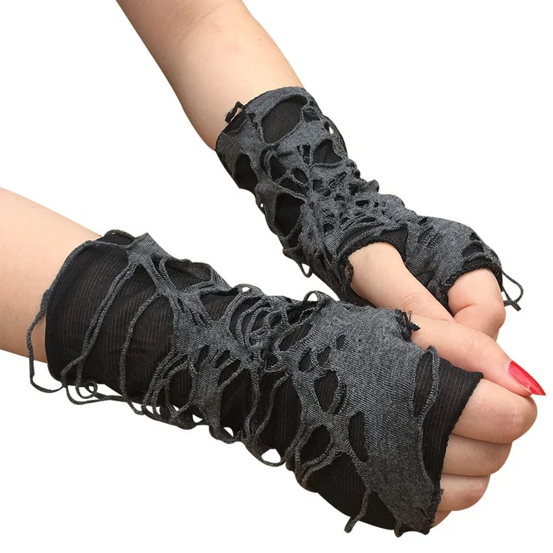 Fingerlose Punk-Handschuhe für Damen